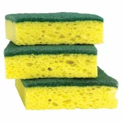 Scotch-Brite Sponges & Scouring Pads Heavy Duty Scrub Sponge 3-Pack Cellulose Sponge with Scouring Pad