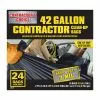 Contractor's Choice Trash Bags Contractor 24-Pack 42-Gallon Black Outdoor Plastic Construction Trash Bag -Cleaning Supplies Shop 00457484