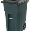 Toter Trash Cans Trash Can 32-Gallon Greenstone Plastic Wheeled Trash Can with Lid 1 Toter Trash Cans Trash Can 32-Gallon Greenstone Plastic Wheeled Trash Can with Lid -Cleaning Supplies Shop 00762495