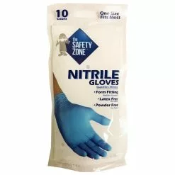 The Safety Zone 10-Count One Size Fits All Nitrile Cleaning Gloves