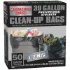 Contractor's Choice Trash Bags Contractor 50-Pack 39-Gallon Black Outdoor Plastic Construction Trash Bag