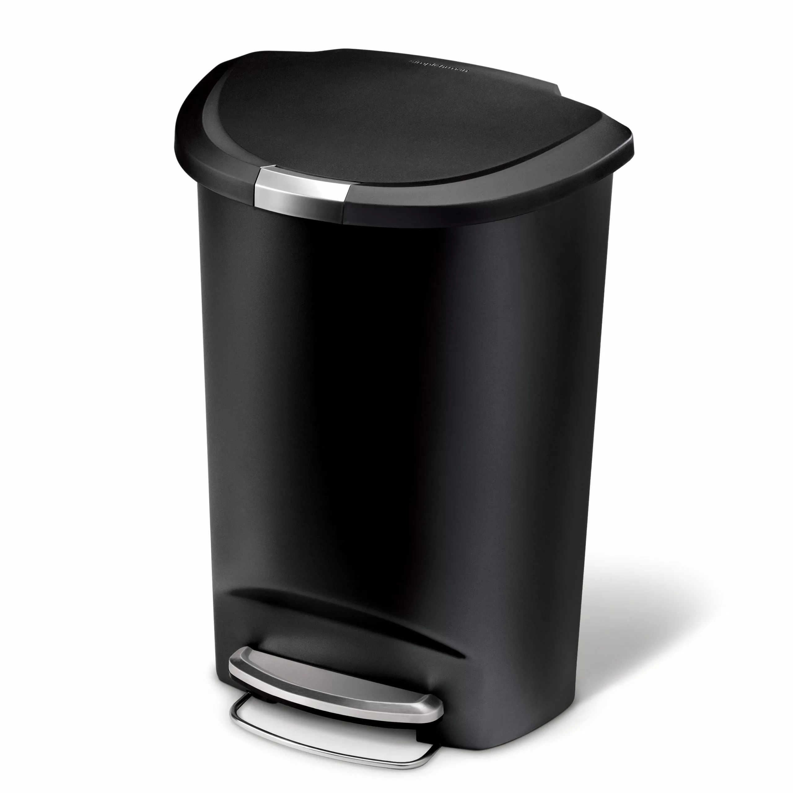 simplehuman Trash Cans 50-Liter Black Plastic Trash Can with Lid 3 simplehuman Trash Cans 50-Liter Black Plastic Trash Can with Lid
