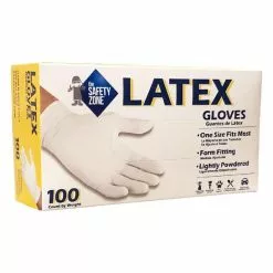 Blue Hawk 100-Count One Size Fits All Latex Cleaning Gloves