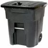 Toter Trash Cans Trash Can 64-Gallon Blackstone Plastic Wheeled Trash Can with Lid