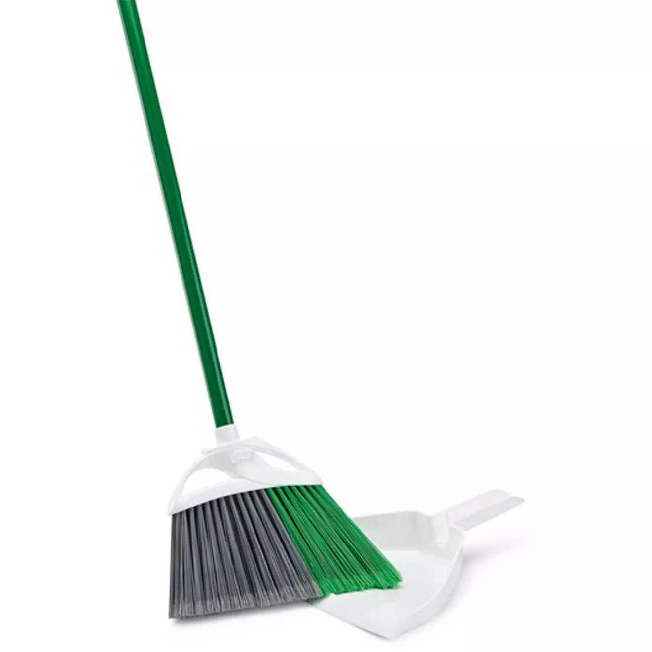 Libman Brooms 11.38-in Poly Fiber Angle with Dustpan Upright Broom 3 Libman Brooms 11.38-in Poly Fiber Angle with Dustpan Upright Broom