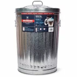 Behrens Trash Cans 20-Gallon Galvanized Steel Trash Can with Lid