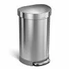 simplehuman Trash Cans 45-Liter Brushed Stainless Steel Steel Trash Can with Lid -Cleaning Supplies Shop 05502098 scaled
