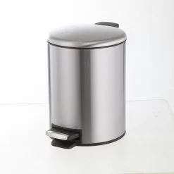 Style Selections Trash Cans 5-Liter Stainless Steel Steel Commercial Trash Can with Lid