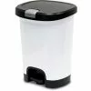 Hefty Trash Cans 7-Gallon White Plastic Touchless Trash Can with Lid