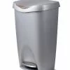 Umbra Trash Cans Cans 50-Liter Nickel Plastic Trash Can with Lid