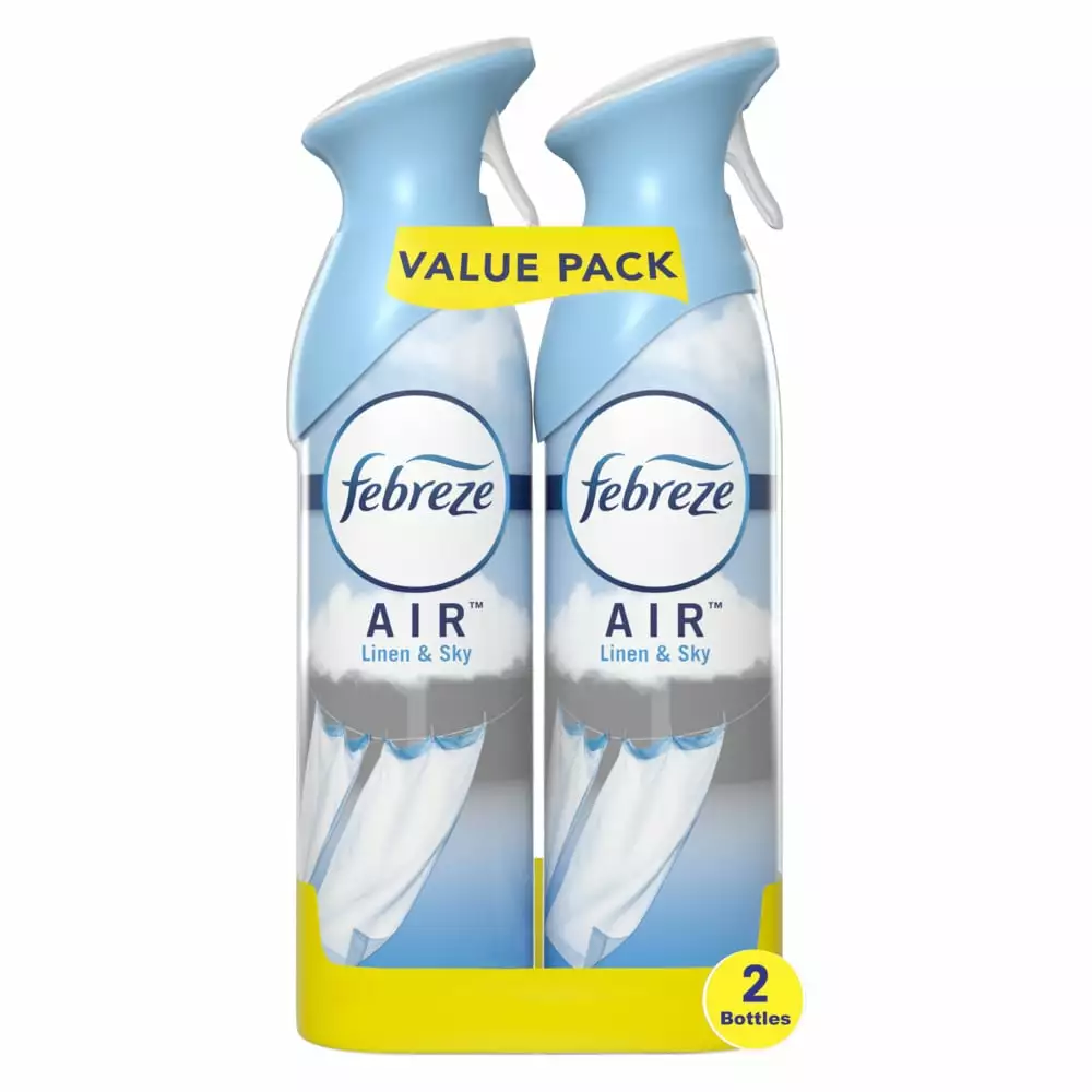 Febreze Air Fresheners Air Odor Eliminator Spray 2-Pack Linen and Sky Spray Air Freshener 3 Febreze Air Fresheners Air Odor Eliminator Spray 2-Pack Linen and Sky Spray Air Freshener
