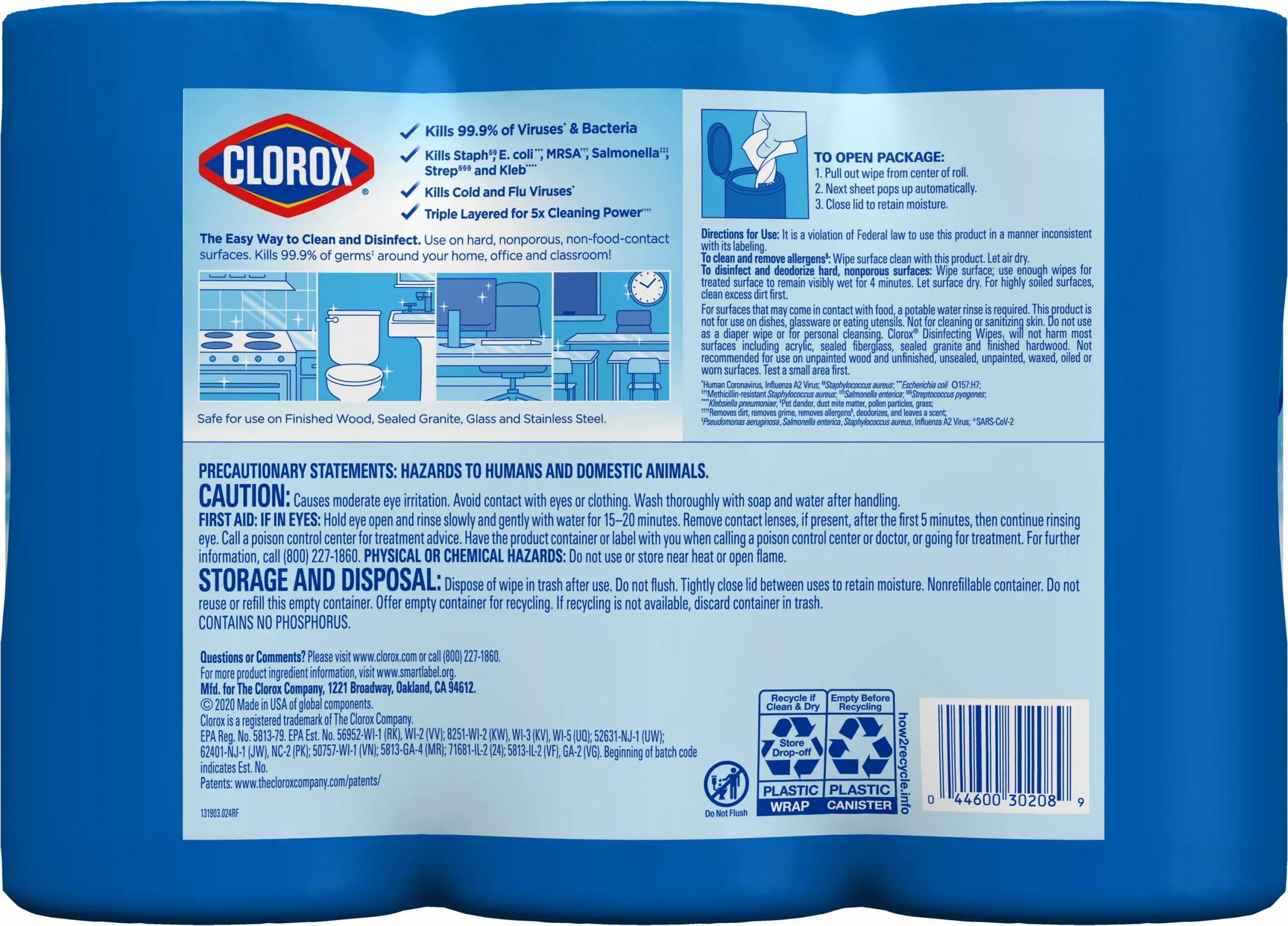 Clorox All-Purpose Cleaners 3-Pack 225-Count Crisp Lemon and Fresh Scent Disinfectant Wipes All-Purpose Cleaner 5 Clorox All-Purpose Cleaners 3-Pack 225-Count Crisp Lemon and Fresh Scent Disinfectant Wipes All-Purpose Cleaner - Image 3