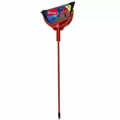 O-Cedar Brooms 14-in Plastic Angle with Dustpan Upright Broom
