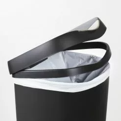 Umbra Trash Cans Cans 50-Liter Nickel Plastic Trash Can with Lid -Cleaning Supplies Shop 08269417