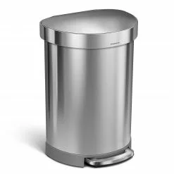 simplehuman Trash Cans 60-Liter Brushed Stainless Steel Steel Trash Can with Lid