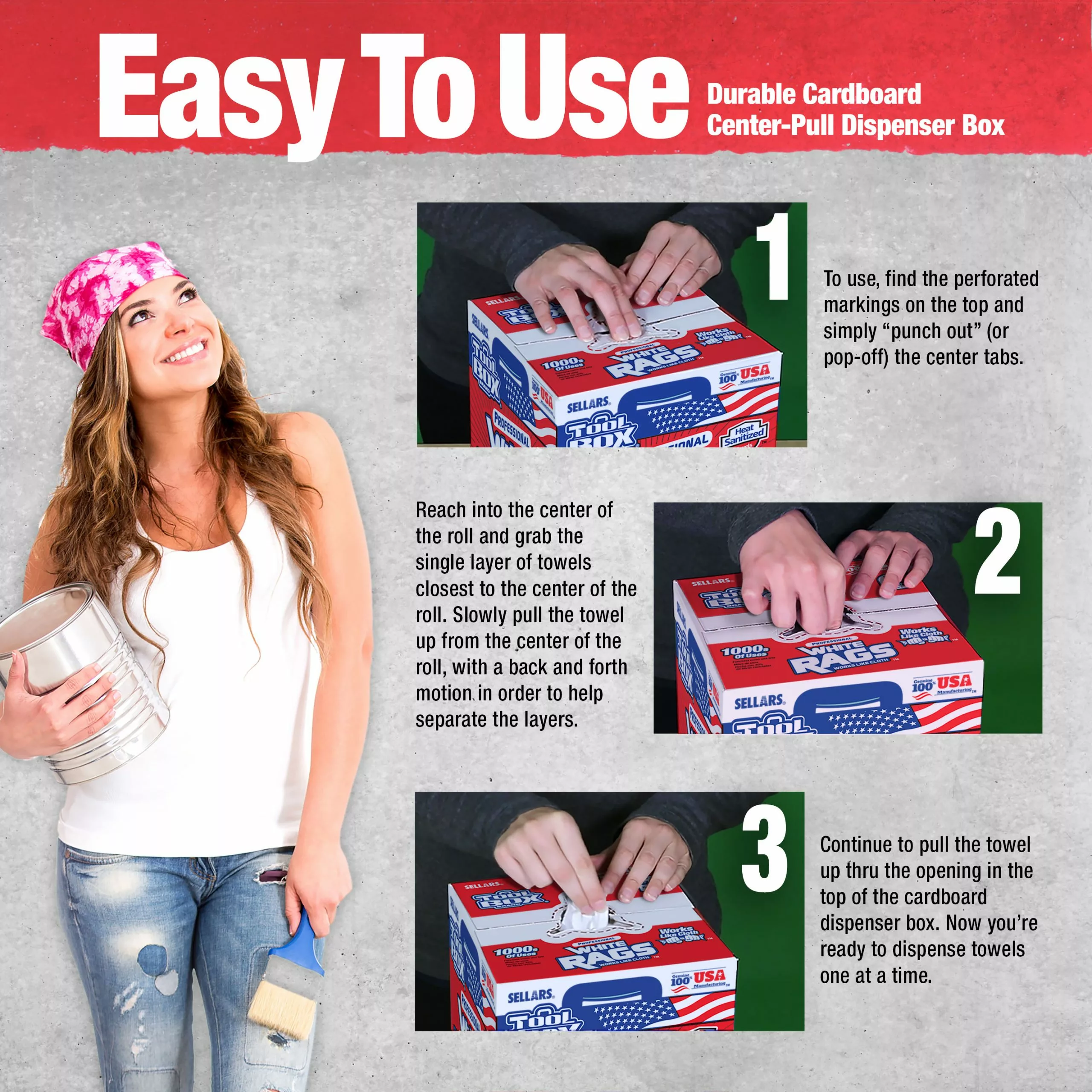 SELLARS Cleaning Cloths 200-Pack Paper Towel 8 SELLARS Cleaning Cloths 200-Pack Paper Towel - Image 6