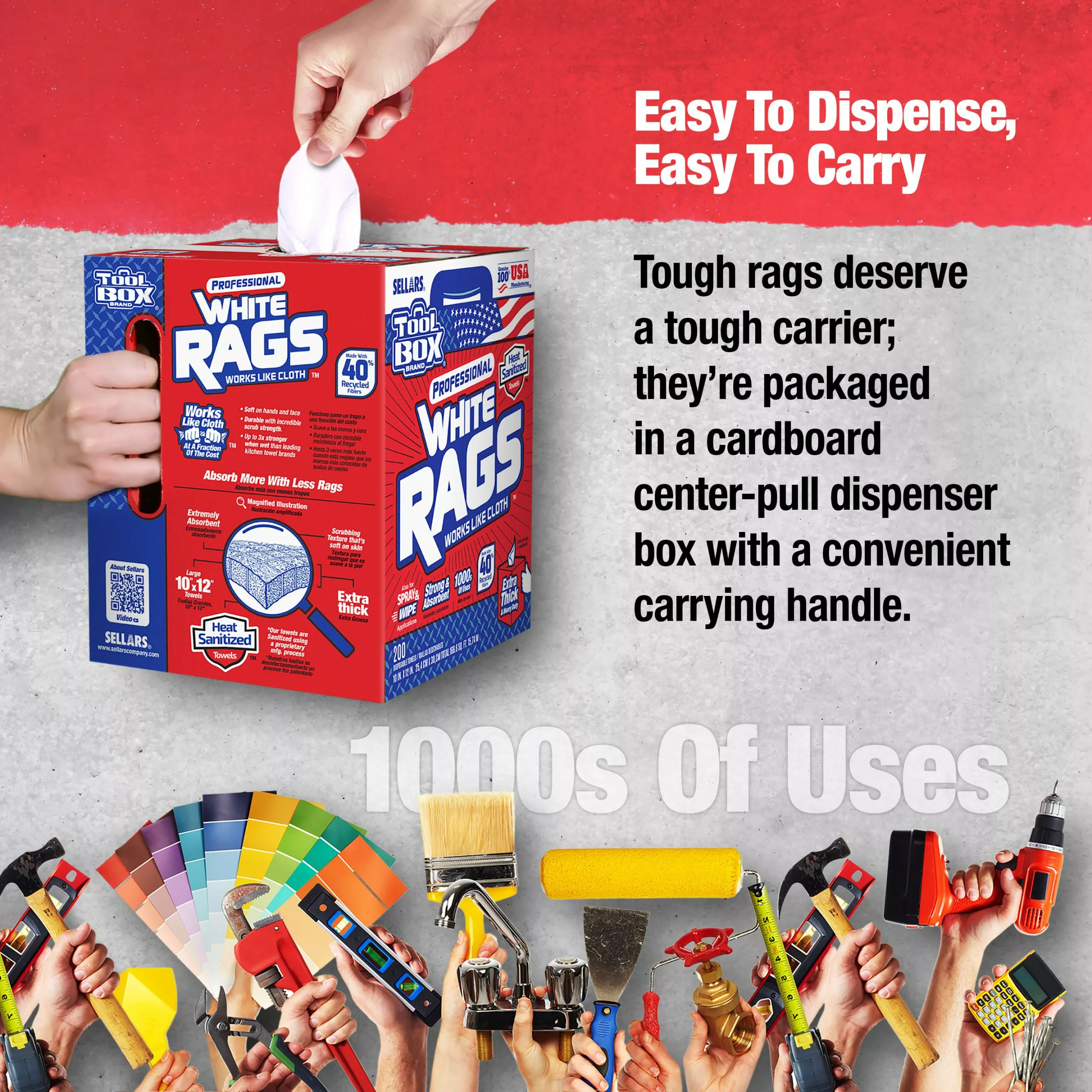 SELLARS Cleaning Cloths 200-Pack Paper Towel 7 SELLARS Cleaning Cloths 200-Pack Paper Towel - Image 5