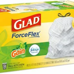 Glad Trash Bags Odor Shield 50-Pack 13-Gallon Gain Original White Polypropylene Kitchen Trash Bag 12 Glad Trash Bags Odor Shield 50-Pack 13-Gallon Gain Original White Polypropylene Kitchen Trash Bag -Cleaning Supplies Shop 08820006