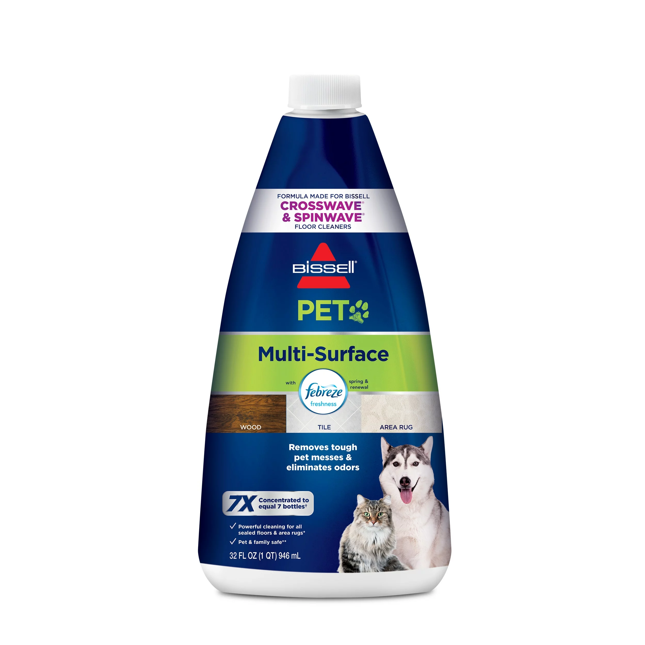 BISSELL Steam Cleaner Chemicals CrossWave Multi Surface Pet with Febreze 32-fl oz Concentrated Steam Cleaner Chemical 3 BISSELL Steam Cleaner Chemicals CrossWave Multi Surface Pet with Febreze 32-fl oz Concentrated Steam Cleaner Chemical
