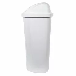 Hefty Trash Cans 13.5-Gallon White Plastic Trash Can with Lid -Cleaning Supplies Shop 09464496
