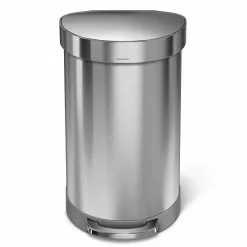 simplehuman Trash Cans 45-Liter Brushed Stainless Steel Steel Trash Can with Lid -Cleaning Supplies Shop 09891184 scaled