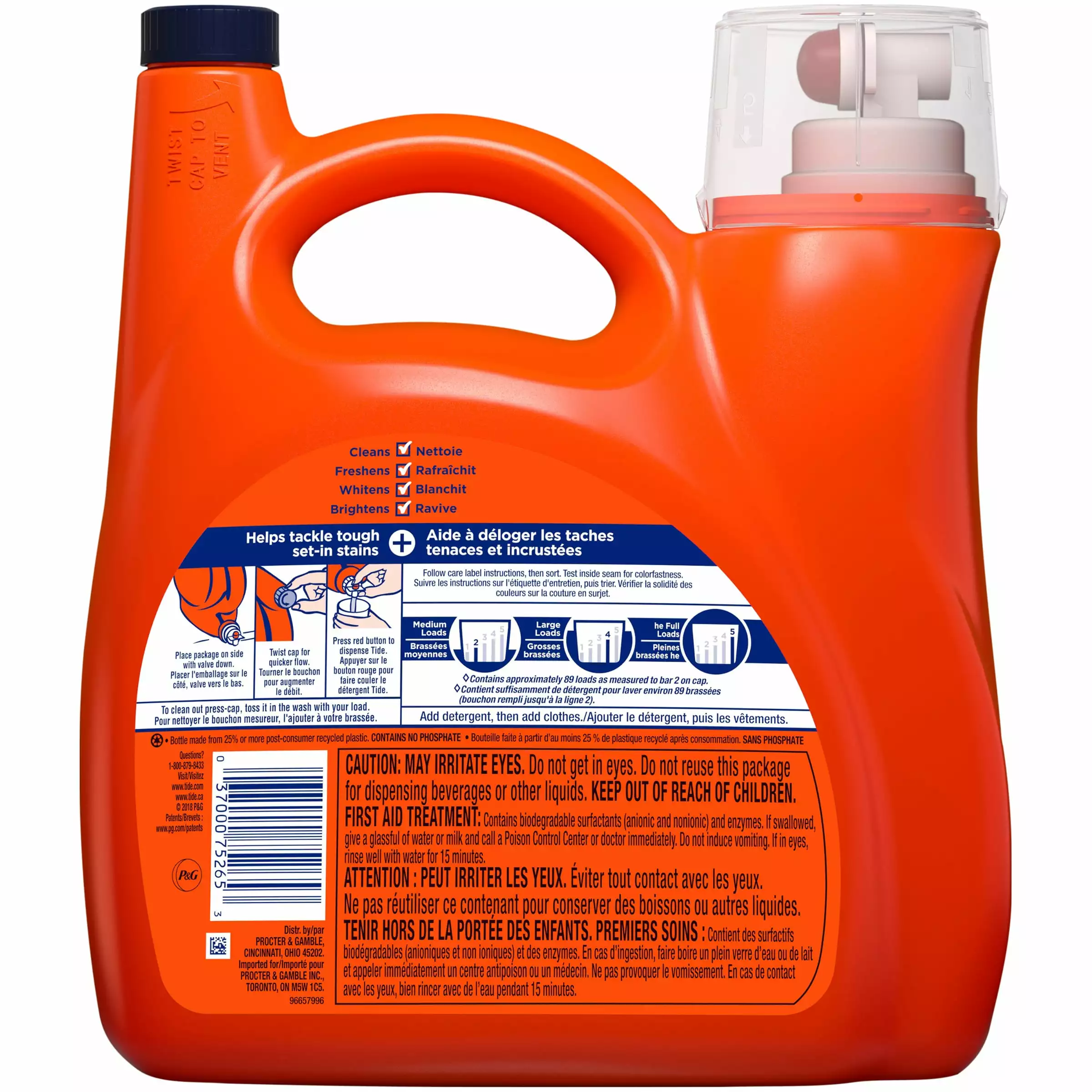 Tide Plus Ultra Oxi 138-fl oz Original HE Laundry Detergent 4 Tide Plus Ultra Oxi 138-fl oz Original HE Laundry Detergent - Image 2