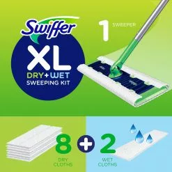 Swiffer Wet Mops Sweeper Dry and Wet XL Sweeping Kit Blend Non-Wringing Flat Wet Mop -Cleaning Supplies Shop 10359971