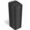 iTouchless Trash Cans 14-Gallon Black Stainless Metal Touchless Trash Can with Lid