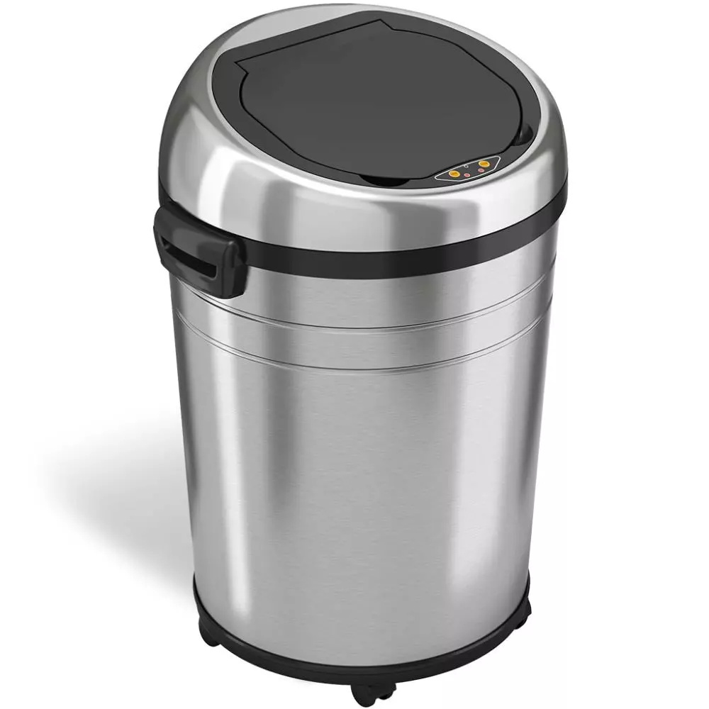 iTouchless Trash Cans 18-Gallon Stainless Steel Metal Touchless Trash Can with Lid 4 iTouchless Trash Cans 18-Gallon Stainless Steel Metal Touchless Trash Can with Lid - Image 2