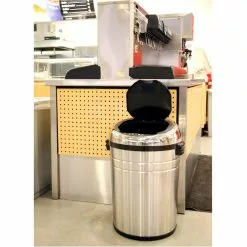 iTouchless Trash Cans 18-Gallon Stainless Steel Metal Touchless Trash Can with Lid 8 iTouchless Trash Cans 18-Gallon Stainless Steel Metal Touchless Trash Can with Lid -Cleaning Supplies Shop 10421260