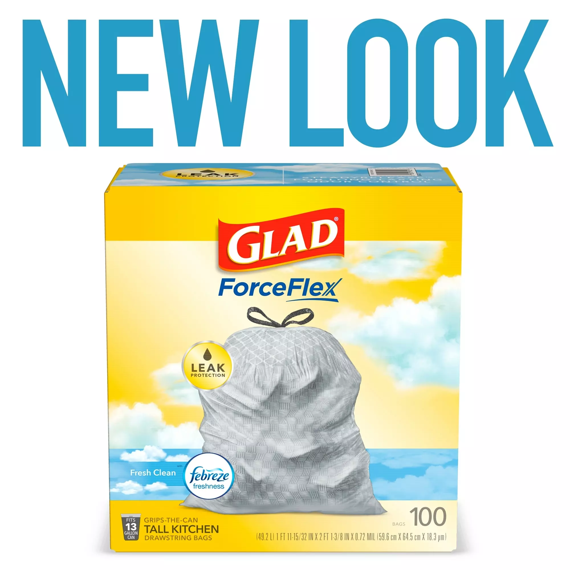 Glad Trash Bags 100-Pack 13-Gallon Fresh Clean Gray Plastic Kitchen Trash Bag 4 Glad Trash Bags 100-Pack 13-Gallon Fresh Clean Gray Plastic Kitchen Trash Bag - Image 2