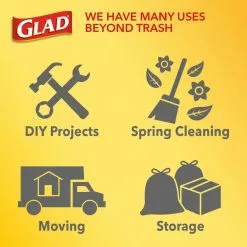 Glad Trash Bags Odor Shield 50-Pack 13-Gallon Gain Original White Polypropylene Kitchen Trash Bag 16 Glad Trash Bags Odor Shield 50-Pack 13-Gallon Gain Original White Polypropylene Kitchen Trash Bag -Cleaning Supplies Shop 10576813