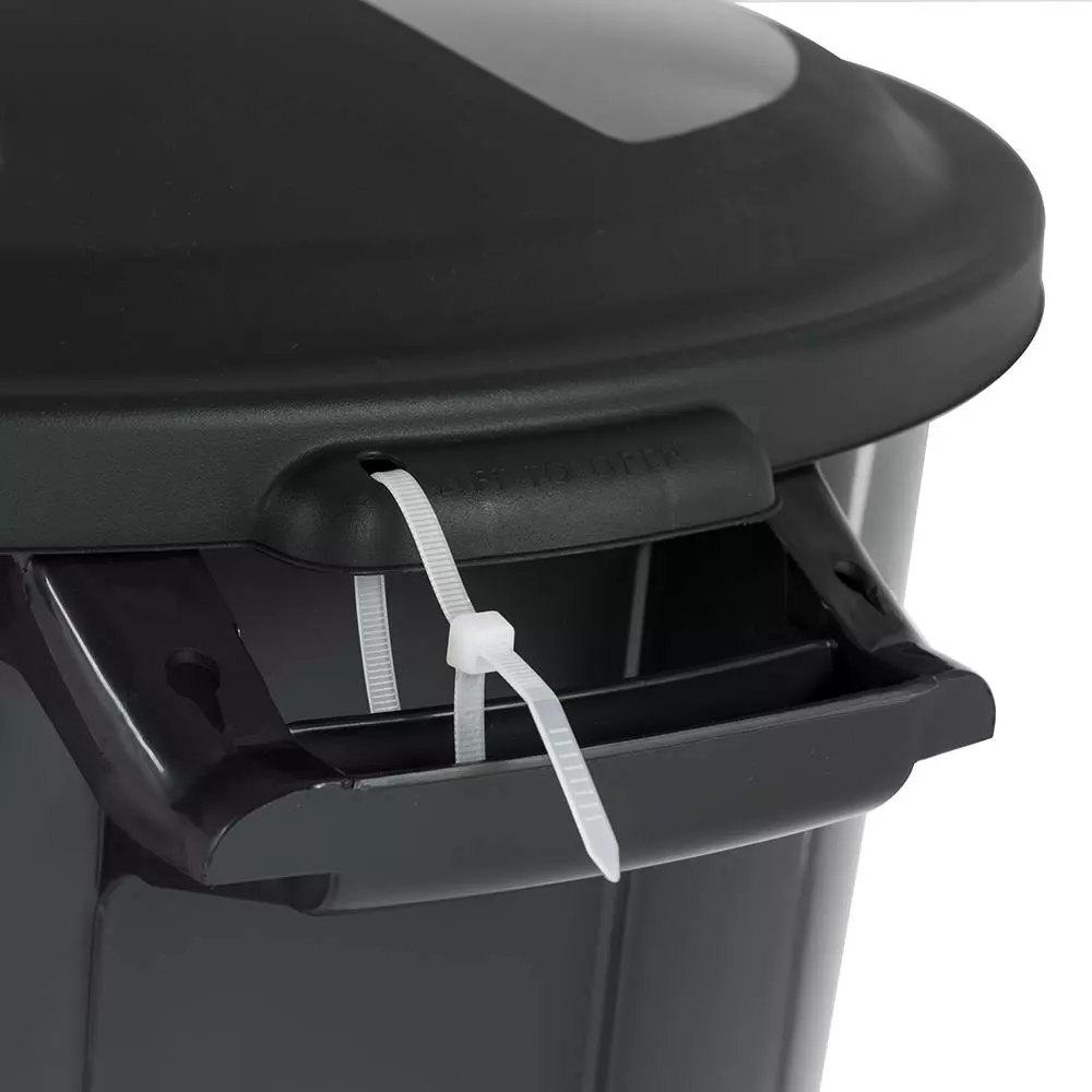Blue Hawk Trash Cans 20-Gallon Black Plastic Trash Can with Lid 6 Blue Hawk Trash Cans 20-Gallon Black Plastic Trash Can with Lid - Image 4