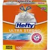 Hefty Trash Bags Hefty Ultra Strong 100-Pack 13-Gallon Clean Burst White Plastic Kitchen Trash Bag