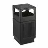 Safco Trash Cans 38-Gallon Black Plastic Commercial Touchless Trash Can with Lid