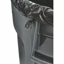 Rubbermaid Commercial Products Trash Cans Brute 44-Gallon Gray Plastic Trash Can with Lid -Cleaning Supplies Shop 14495341