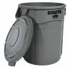 Rubbermaid Commercial Products Trash Cans Brute 20-Gallon Gray Plastic Trash Can with Lid
