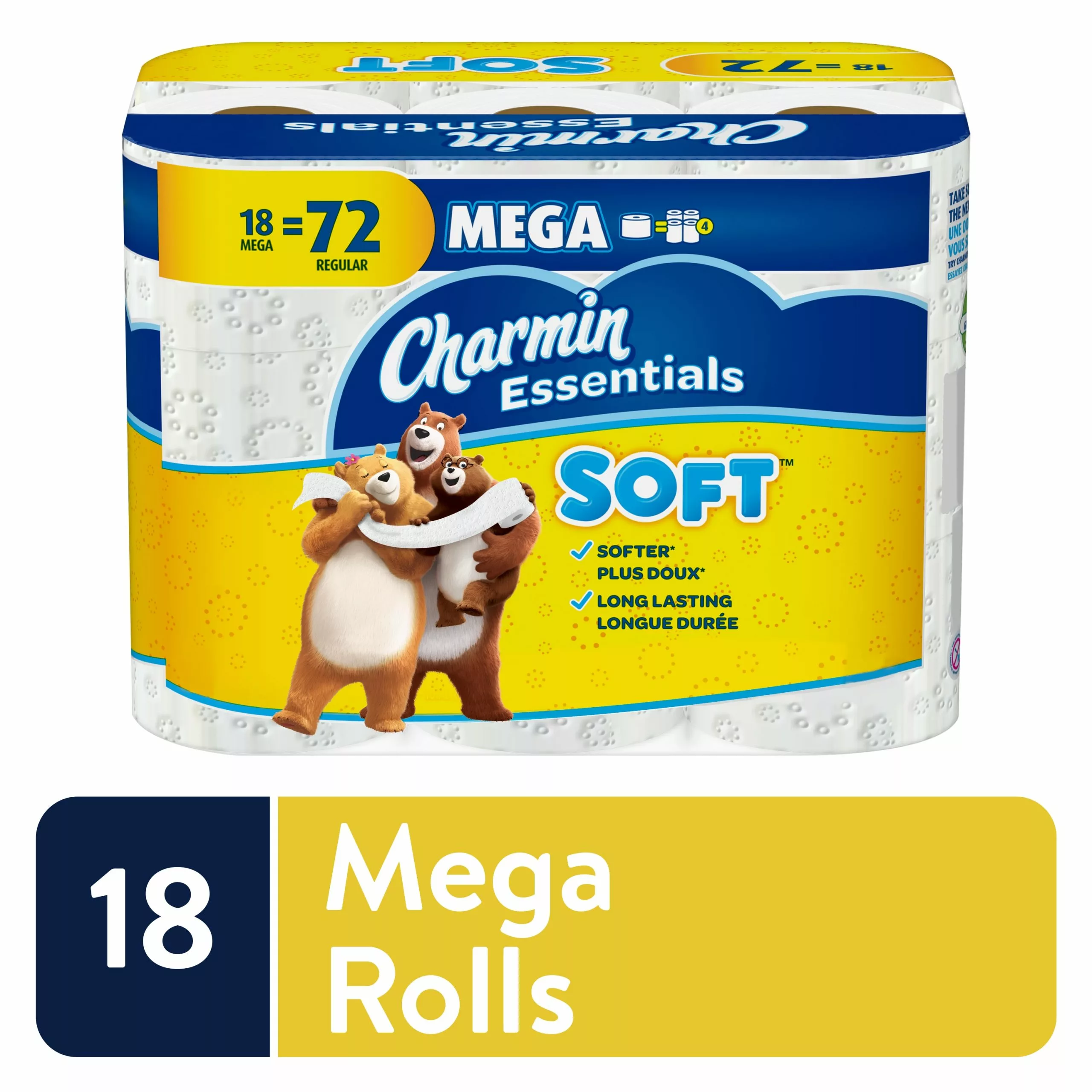Charmin Essentials Soft Mega-Roll 18-Pack Toilet Paper 3 Charmin Essentials Soft Mega-Roll 18-Pack Toilet Paper