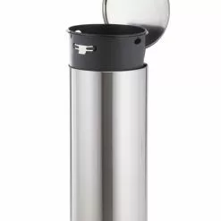 Style Selections Trash Cans 30-Liter Stainless Steel Steel Commercial Trash Can with Lid -Cleaning Supplies Shop 15589119
