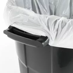 Blue Hawk Trash Cans 20-Gallon Black Plastic Trash Can with Lid 14 Blue Hawk Trash Cans 20-Gallon Black Plastic Trash Can with Lid -Cleaning Supplies Shop 15612735