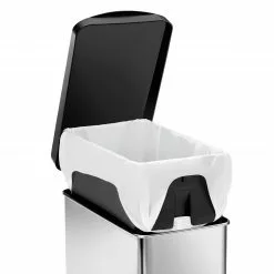 simplehuman Trash Cans 10-Liter Brushed Stainless Steel Metal Touchless Trash Can with Lid -Cleaning Supplies Shop 17906382 scaled
