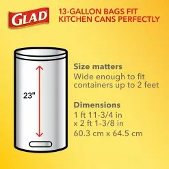 Glad Trash Bags ForceFlex 100-Pack 13-Gallon Gray Plastic Kitchen Trash Bag -Cleaning Supplies Shop 18175053