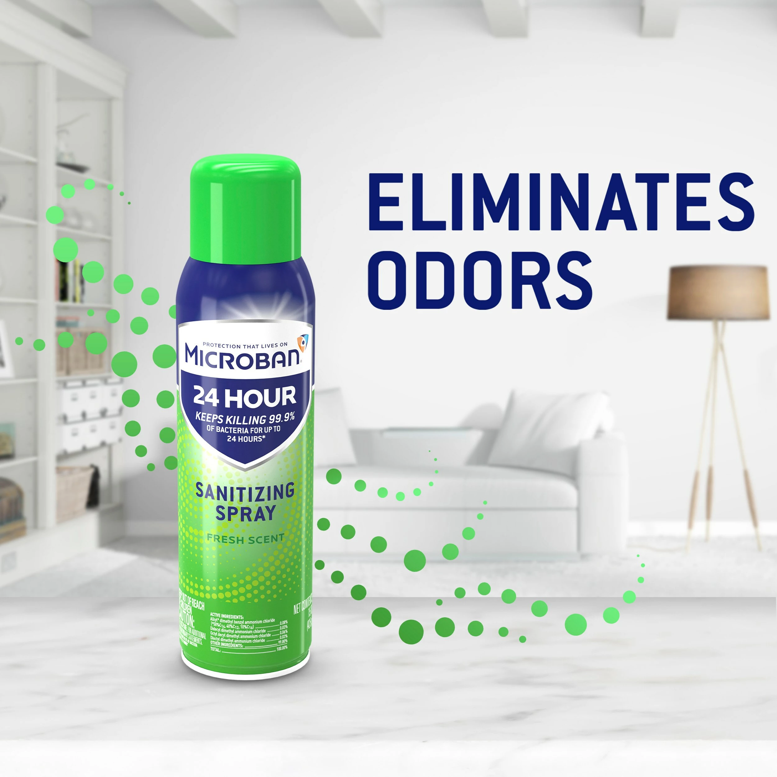 Microban All-Purpose Cleaners 24 Hour Disinfectant Sanitizing 15-fl oz Fresh Disinfectant Spray All-Purpose Cleaner 10 Microban All-Purpose Cleaners 24 Hour Disinfectant Sanitizing 15-fl oz Fresh Disinfectant Spray All-Purpose Cleaner - Image 8