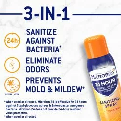 Microban All-Purpose Cleaners 24 Hour Disinfectant Sanitizing 15-oz Citrus Disinfectant Spray All-Purpose Cleaner -Cleaning Supplies Shop 40332014