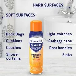 Microban All-Purpose Cleaners 24 Hour Disinfectant Sanitizing 15-oz Citrus Disinfectant Spray All-Purpose Cleaner -Cleaning Supplies Shop 40332016