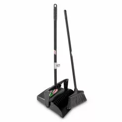 Libman Brooms 10-in Poly Fiber Angle with Dustpan Upright Broom