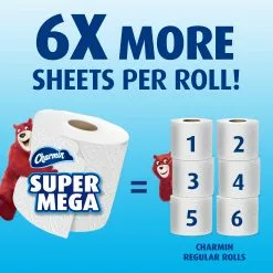 Charmin Ultra Strong Super Mega-Roll 8-Pack Toilet Paper -Cleaning Supplies Shop 42472476