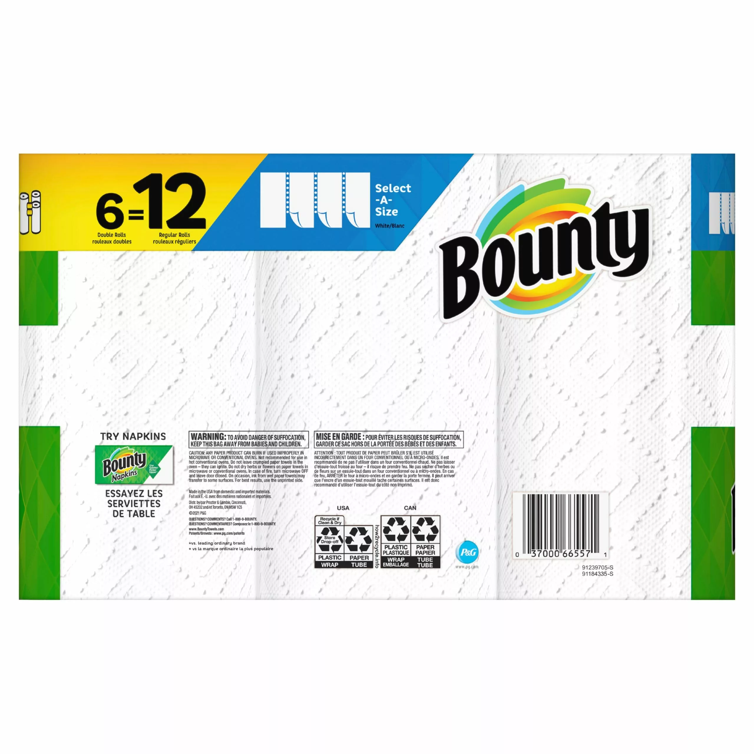 Bounty Select-a-Size Double-Roll 6-Count Paper Towels 4 Bounty Select-a-Size Double-Roll 6-Count Paper Towels - Image 2
