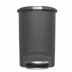simplehuman Trash Cans simplehuman 50 Liter Semi-Round Kitchen Step Can, Grey Plastic -Cleaning Supplies Shop 44201797 scaled
