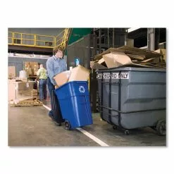 Rubbermaid Commercial Products Recycling Bins 50-Gallon Blue Commercial Outdoor Recycling Bin 13 Rubbermaid Commercial Products Recycling Bins 50-Gallon Blue Commercial Outdoor Recycling Bin -Cleaning Supplies Shop 44202905